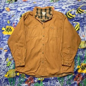Carhartt Quilt Lined Canvas Button Up Work/Barn Coat Mens
